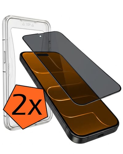 Screenprotector - 2 Stuks - Geschikt voor Apple iPhone Air - Met Installatie Kit - Privacy Filter - Flexibel Glas - Beschermglas - Tempered Glass - Screen Protector