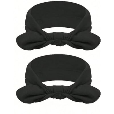 Zwarte Strik Wijde Hoofdbanden Voor Vrouwen, Antislip Yoga/Trainings Hoofdbanden, Haaraccessoires Gemaakt Van Vezel Turban Hoofdband Zweetband Haarband Dark Gray 1pc black