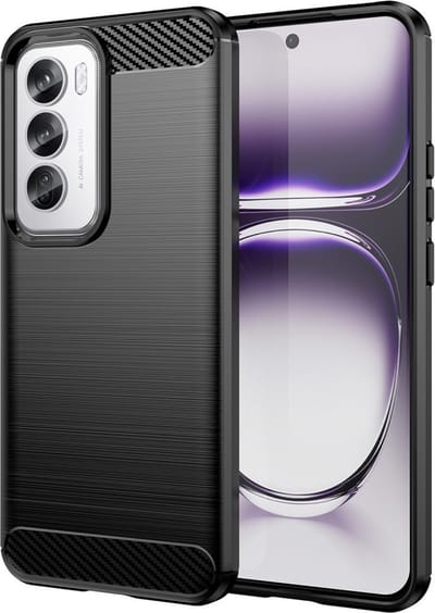 Coverup Hoesje - Geschikt voor OPPO Reno12 Pro Hoesje - Coverup Armor Brushed TPU Back Cover - Zwart