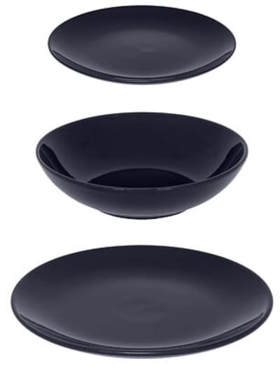 Secret de gourmet Servies set Colorama uni - 18-delig - blauw - dinerservies - tafelservies - 6 personen
