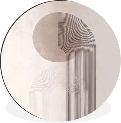WallCircle - Wandcirkel - Muurcirkel - Minimalistisch - Cirkel - Lichtgrijs - Aluminium - Dibond - 30x30 cm - Binnen en Buiten
