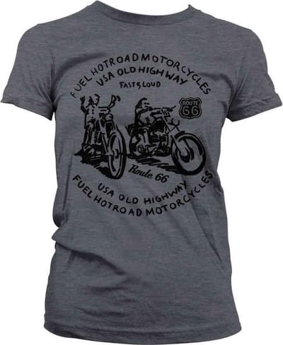 Route 66 Dames Tshirt -S- FUEL Grijs