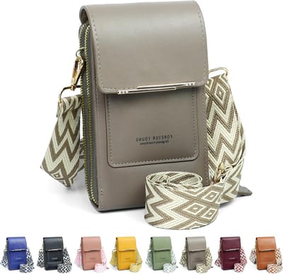 Dames Schoudertas van PU Leer, Verstelbare Telefoon Tas met Brede Schouderband, Perfect als Crossbody Tas voor Dagelijks Gebruik en Cadeaus