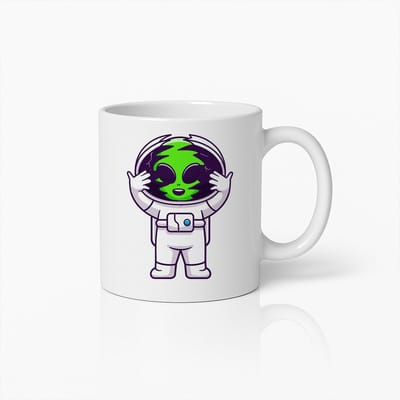 Alien Astronauten Mok – Coole Sciencefiction Ruimte Ontwerp Koffiebeker voor Sci-Fi & Ruimtefans
