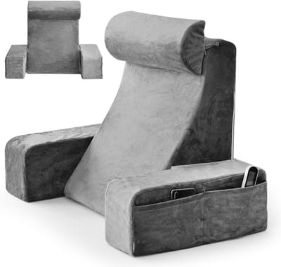 Comfortabele Leeskussen voor Bed en Bank, Rugsteun met Afneembare Nek- en Armsteun, Ideaal voor Lezen en TV Kijken, Perfecte Rugkussen voor Volwassenen