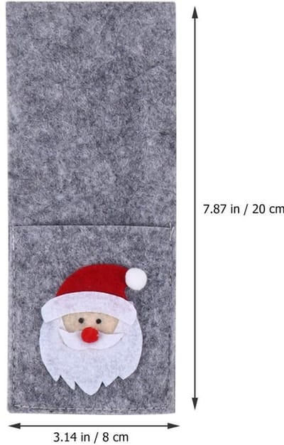 Virtubuy - Servettenhouder - Feestelijke Tafeldecoratie - Grijs - Kerstmotief
