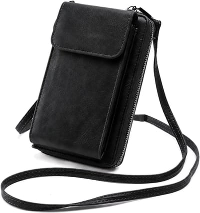 Portemonnee / Telefoontas - Zwart | Kunstleer | 18 x 11 x 4 cm | Crossbody Schoudertas | Fashion Favorite