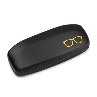 Brillenkoker met Brillen Icoon - Zwart - Brillenhouder - Cadeau