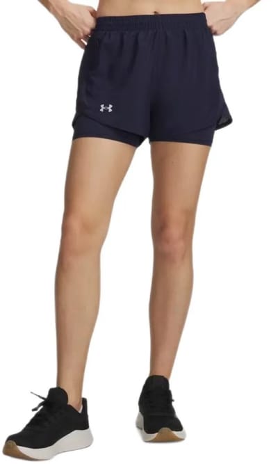 Under Armour Fly By 2in1 Korte Broek Blauw L Vrouw