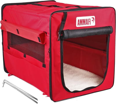 Honden Cabin - Reismand - Veilig Vervoer - Robuust Polyester - 75x49x55 cm - Rood