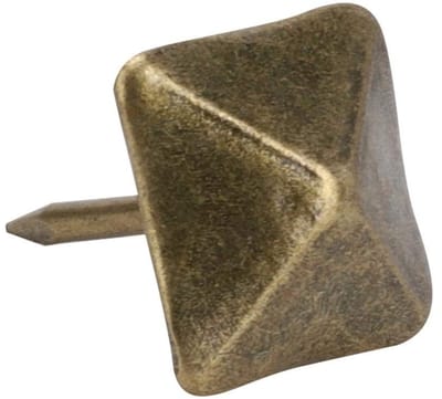 50 stuks antieke messing meubelspijkers voor bekleding - vierkante brede kop spijkers voor meubels en decoratie (14mm*20mm)