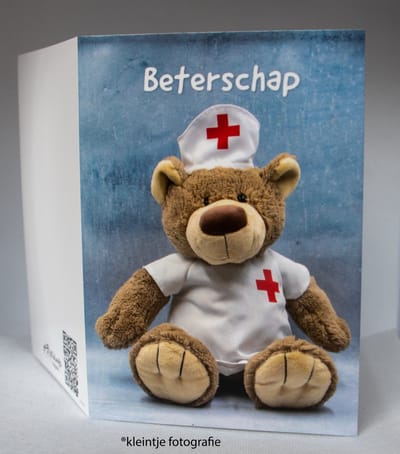 Beterschap wenskaart (a6) – Beer kaart speciaal voor kinderen | Kleintje Fotografie
