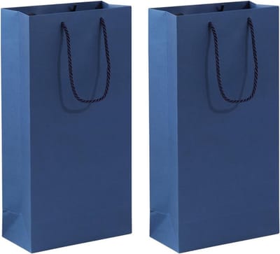 10 stuks dubbele flessen cadeauzakjes van kraftpapier, herbruikbare opbergtassen voor wijn, ideaal voor Kerstmis en bruiloften