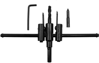 Dailygoods - Cirkelzaagset - Verstelbaar - Dubbele bladen - 30 mm tot 200 mm - Voor houtbewerking - Geschikt voor gipsplaten - Voor doe-het-zelf proje...