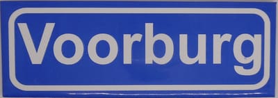 Souv© - magneet plaatsnaambord Voorburg