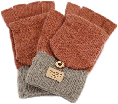 Stijlvolle vingerloze winterhandschoenen voor dames - met vingerbeschermers - effen unisex warme studentenhandschoenen
