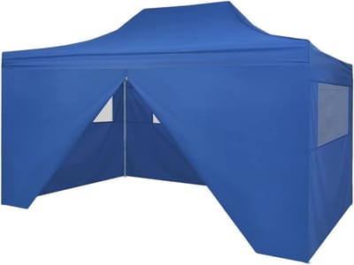 Pop-up Tent - Feesttent Paviljoen - Buitenfeest Organiseren - Waterdicht UV-bestendig - 3x4.5 meter - Blauw