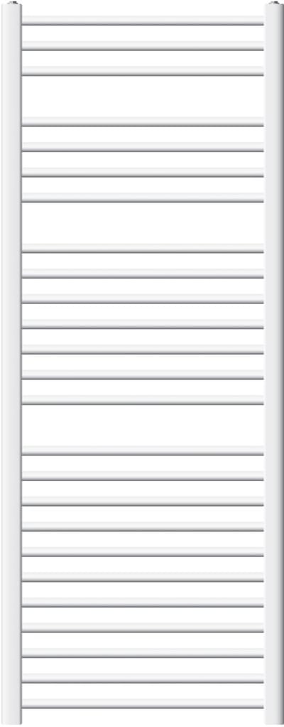 Elektrische badkamerradiator met verwarmingselement 900W 600x1500 mm Wit rechte zijaansluiting & thermostaat Digitaal display LuxeBath