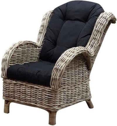 Naturel relax lounge tuinstoel - olefin black