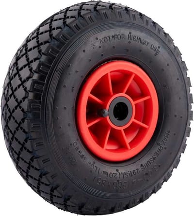 Steekwagenwiel - 3.00-4 - luchtband - maximale belasting: 125 kg - asgat/naafdiameter: 20 mm - inclusief rollager
