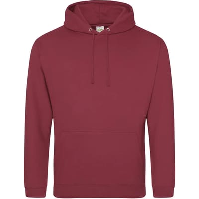 Just Hoods College Hoodie JH001 - Brick Red - L
