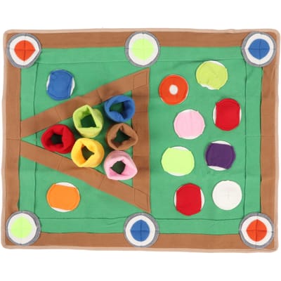 Honden Snuffelmat Langzaam Eten Verveling Vermindering Zachte Zwembadbal Puppy Snuffelmat Puzzelspeelgoed voor Geur brown