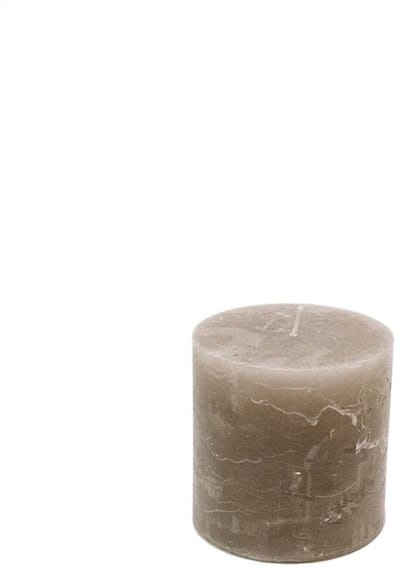 Stompkaars - stompkaars | stone | ø10x10 cm - zwart - ø10x10x doos van 6 stuks