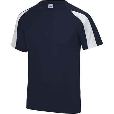 Just Cool Contrast Cool T JC003 - French Navy/Arctic White - XXL