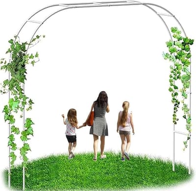Rozenboog Tuinboog - Metalen Boog - Klimplanten Ondersteunen - Stabiele Vierkante Buizen - 3m x 2.2m - Groen
