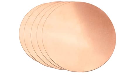 Ronde Koperen Platen 5 Stuks voor Knutselen en Hobby