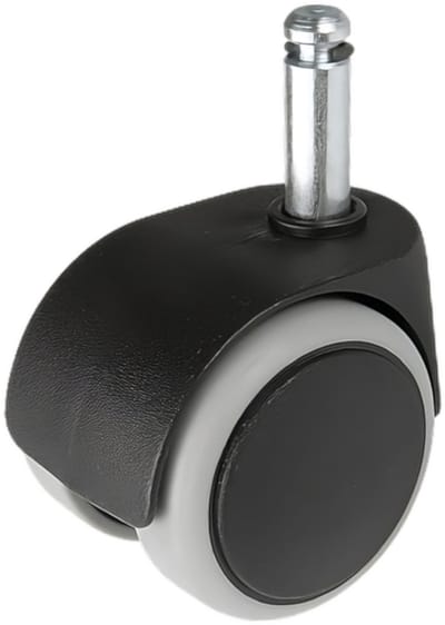 Domino® Zwenkwielen 50 mm - Maximale Belasting 40kg – 11 mm schacht - Rubberen Wiele - Reservewielen Meubelroller Meubelwielen Wieltjes Zwaarlastwiele Trolleywielen