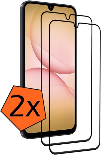 Screenprotector - 2 Stuks - Geschikt voor Samsung Galaxy A17 - Full Cover - Gehard Glas - Beschermglas - Tempered Glass - Screen Protector