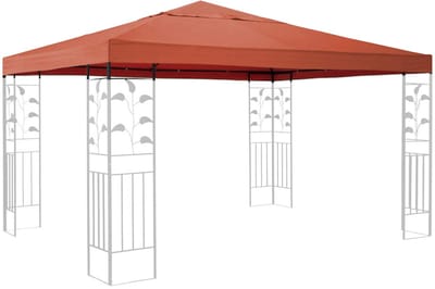 Unyqoos® Weerbestendig vervangend dak voor paviljoens van 3 x 3 meter in terracotta kleur
