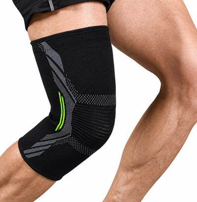 Knee Sleeve Knieband Sport & Fitness Maat S – Knie Ondersteuning voor Hardlopen, Fitness, CrossFit & Wielrennen – Ademend & Antislip