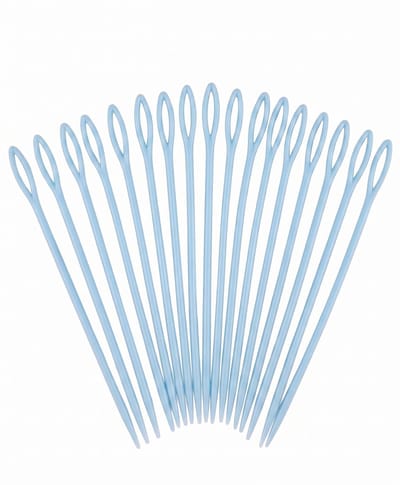 Stopnaalden - set van 20 - Extra Lang - 15 cm - Stopnaald - Wolnaalden - Borduur Hobby Naalden - Blauw - Universele Naalden Set - plastic kleuren naalden- 20 stuks - IXEN