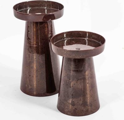 Metalen kaarsenstandaard rosewood