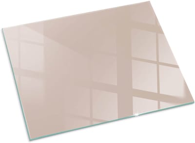 Tulup Kachel Vloerplaat - Kleur Lichtbruin Vloerplaat Voor Kachel - 80 cm x 60 cm - Oranje Onderplaat Kachel - Rechthoek Kachel Vloerplaat - Plaat Onder Houtkachel - Vloerplaat Openhaard - Plaat Voor Onder Houtkachel