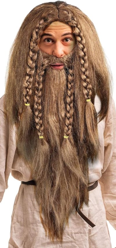 Solidchoice - Viking Pruik en Baard voor Feestelijke Gelegenheden