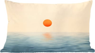 Sierkussens - Kussentjes Woonkamer - 60x40 cm - Zon - Oranje - Zee