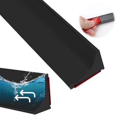 SnelShoppen - 200 cm Siliconen Waterdrempel voor Doucheafvoer, Waterdichte en Schimmelbestendige Zelfklevende Strip, Ideaal voor Douche en Badkamer