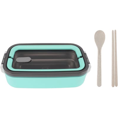 Lunchvoedselcontainer 304 Roestvrij Staal Geïsoleerd Lekvrij Bento Box voor Studenten School Kantoor Green