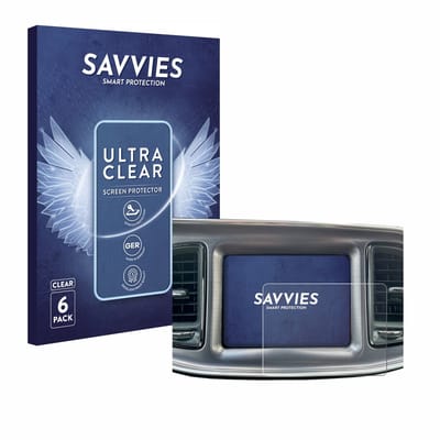 Savvies - Screenprotector voor Dodge Challenger Uconnect 8.4" 2015-2022 - Folie Beschermfolie transparant 6 Stuks
