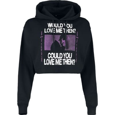 President Trui met capuchon - Could You Cropped - S tot XL - voor Vrouwen - zwart