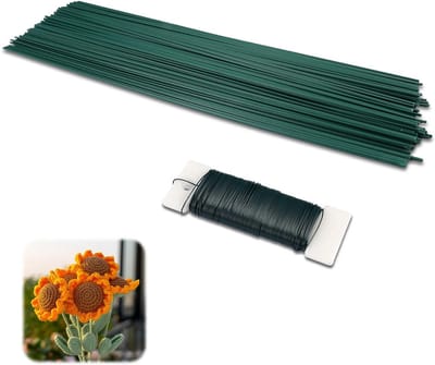 Steekdraad voor Bloemen en Knutselen - 100 Stuks, 30 cm, Groen, Herbruikbaar