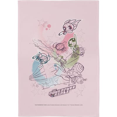 Powerpuff Girls Power Puff Girls Vs Mojo Jojo Tea Towel