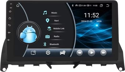 Autoradio met bluetooth - Carplay - Voor Mercedes Benz C Klasse 3 W204 S204 (2007-2010) - Geschikt voor Apple en Android - Stereo - Navigatie - Navigatiesysteem auto - 2GB 32GB
