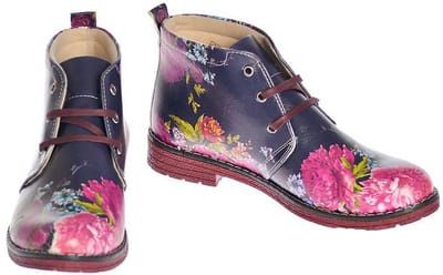 GOBY Flowers Boots – Handgemaakt – Premium Kwaliteit – Maat 36