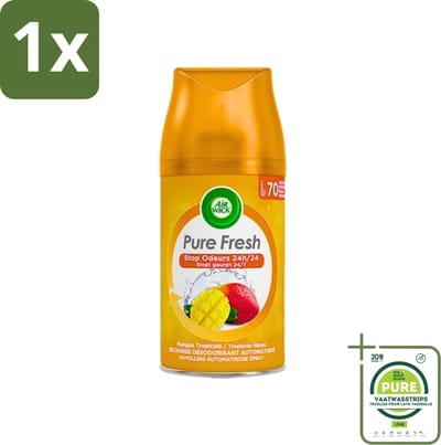 1 x Air Wick Freshmatic - Luchtverfrisser Navulling - Tropische Mango - 250ml - Luchtverfrisser - Mango Geur - Air Wick Freshmatic - Geurverspreider - Tropische Geur