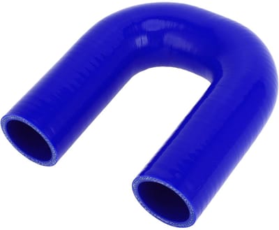 Dailygoods- Siliconen Slang 180 Graden - 40mm Binnendiameter - 150mm Lengte - Meerlaags Geweven - Hoogtemperatuur Bestendig - Blauw - Koelslang