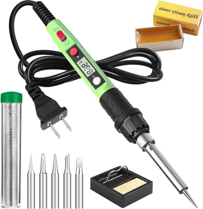 Soldeerboutset - Soldeerkit - Elektronica Reparatie - Snelle Opwarming - 80 Watt - Groen